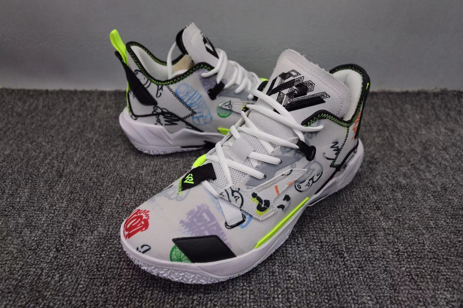 Jordan Why Not Zer0.4 Graffiti White Black Green Shoes